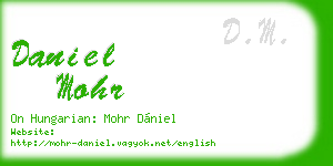 daniel mohr business card